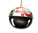 Santa/Snowman Assorted Bell Ornament