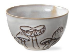 Mushroom and Feathers Serving Bowl