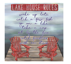 Lake House Rules (Beverage Napkin)