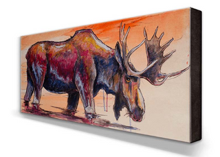 Red Moose Metal Art (A7BX-2617)