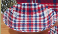 Patriotic Plaid Melamine Large Serving Bowl