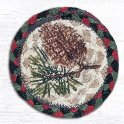 Pinecone (Red/Green/Black)Capitol Earth 5" Coaster