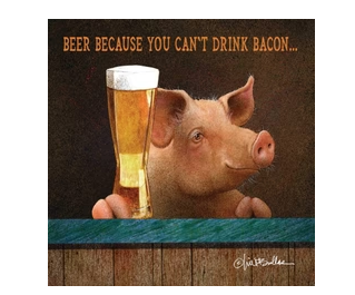 You Can't Drink Bacon (Beverage Napkin)