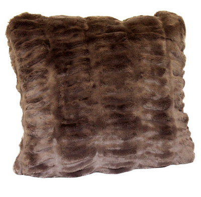 Taupe Mink Faux Fur Pillow