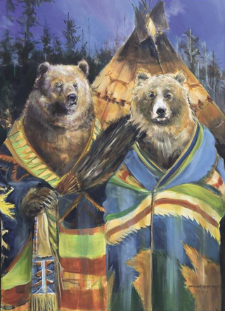 "Teepee Bears" Gallery Wrap