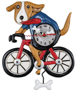 Bicycle Dog Clock