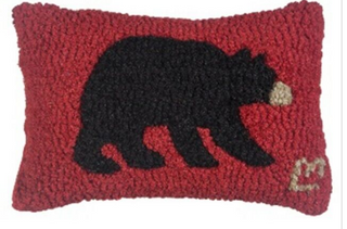 Black Bear Wool Pillow
