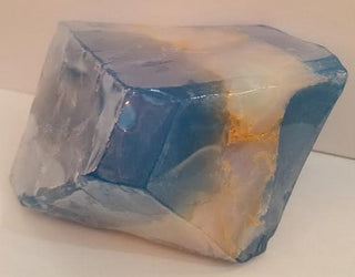White Opal in Blue Diamonds Soap Rock