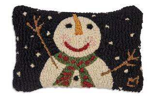 Cheers Snowman Wool Pillow