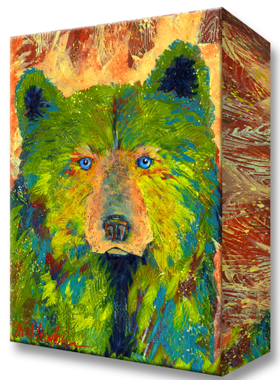 "Fern" Background Bear Metal Art (A2BX-FERN-SL)