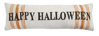 Happy Halloween Stripe Pillow