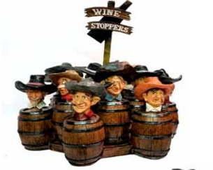 Whiskey Barrel Wine Stopper Holder