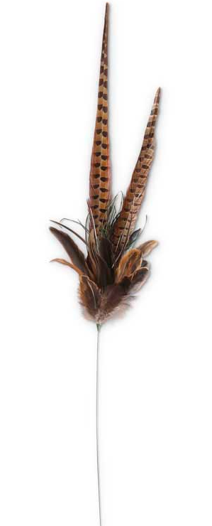 Mixed Pheasant Feather Spray 38.5"