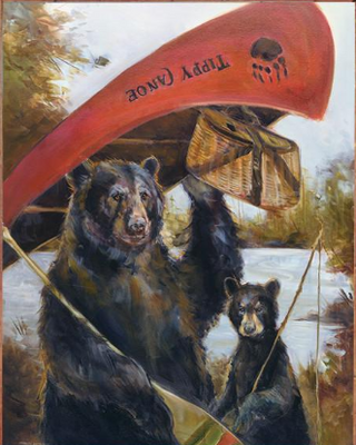 "Tippy Canoe Bears" Gallery Wrap